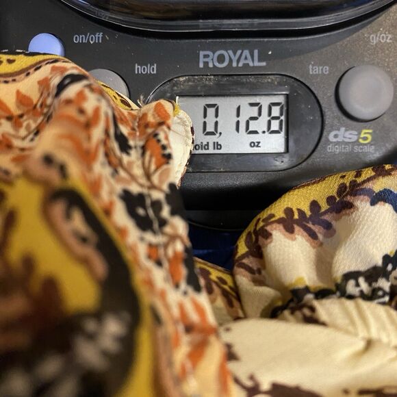 Paisley‎ Ruffle Midi Dress Womens S Sheer Pleated Regency Retro 70s Cottagecore - Picture 11 of 12